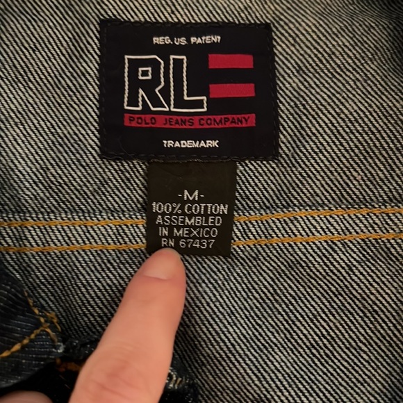 Ralph Lauren Polo Denim Jean Jacket with patch size Medium - Picture 8 of 9